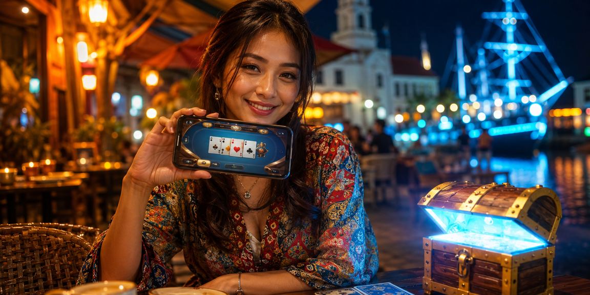 Pemain kartu di kedai kopi Vietnam dengan suasana kasual dan santai